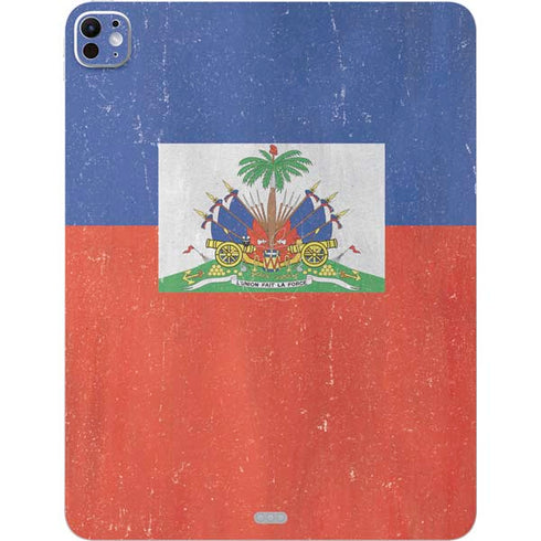 Haiti Flag Distressed iPad Pro 13in M4 (2024) Skin